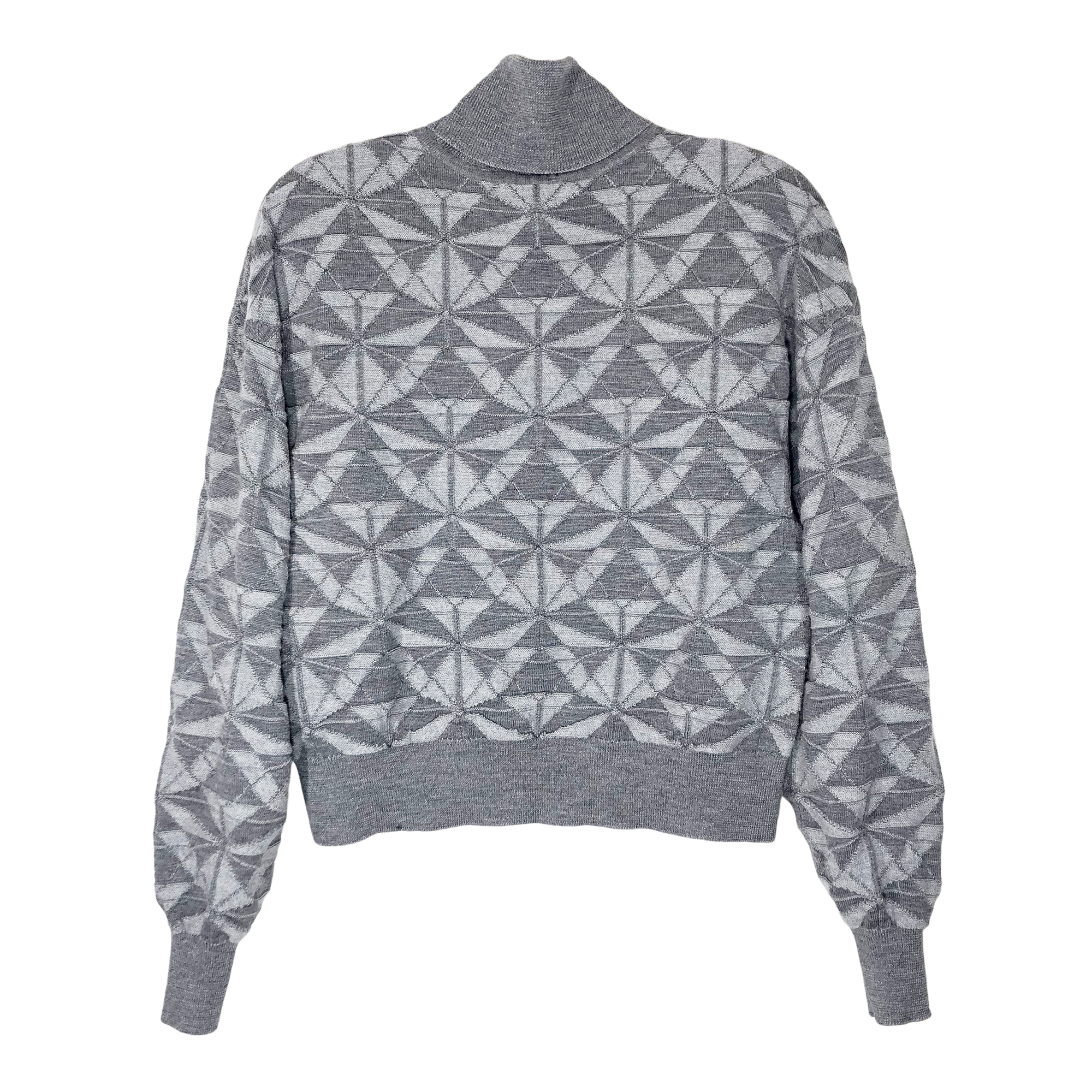 ATLAS MERINO TURTLE NECK PULLOVER in GREYS