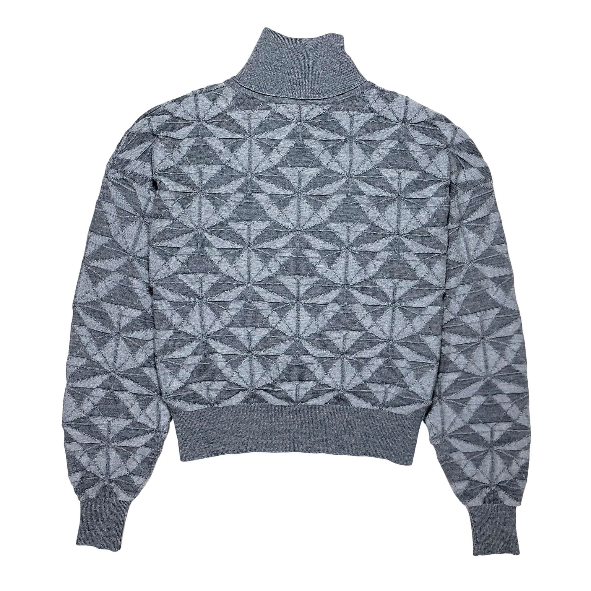 ATLAS MERINO TURTLE NECK PULLOVER in GREYS