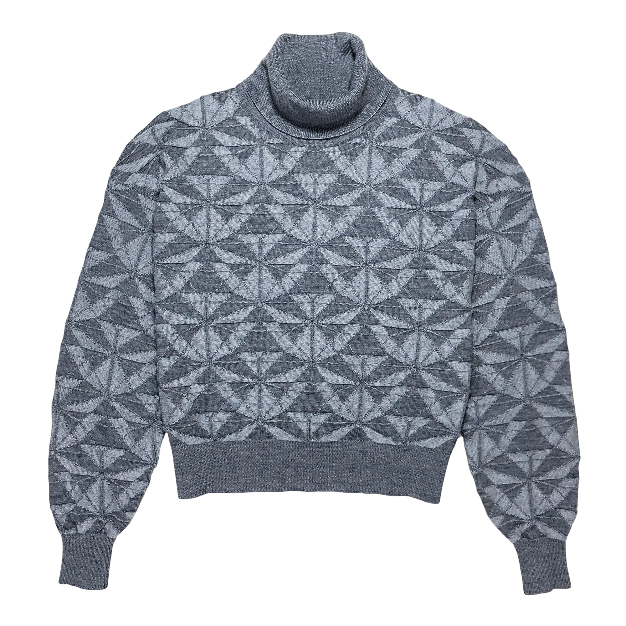 ATLAS MERINO TURTLE NECK PULLOVER in GREYS