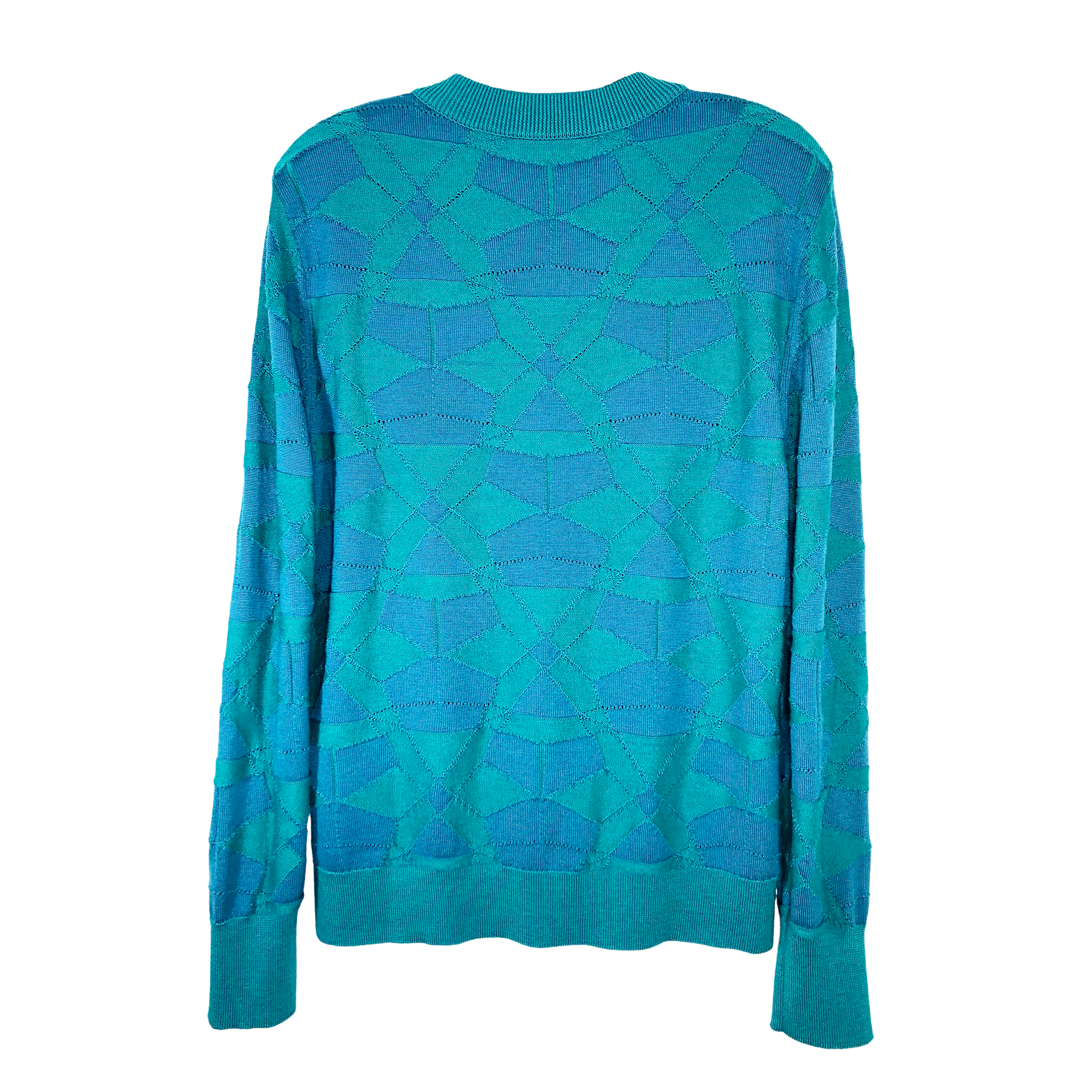 DELTA MERINO CREW NECK PULLOVER in TEAL JADE