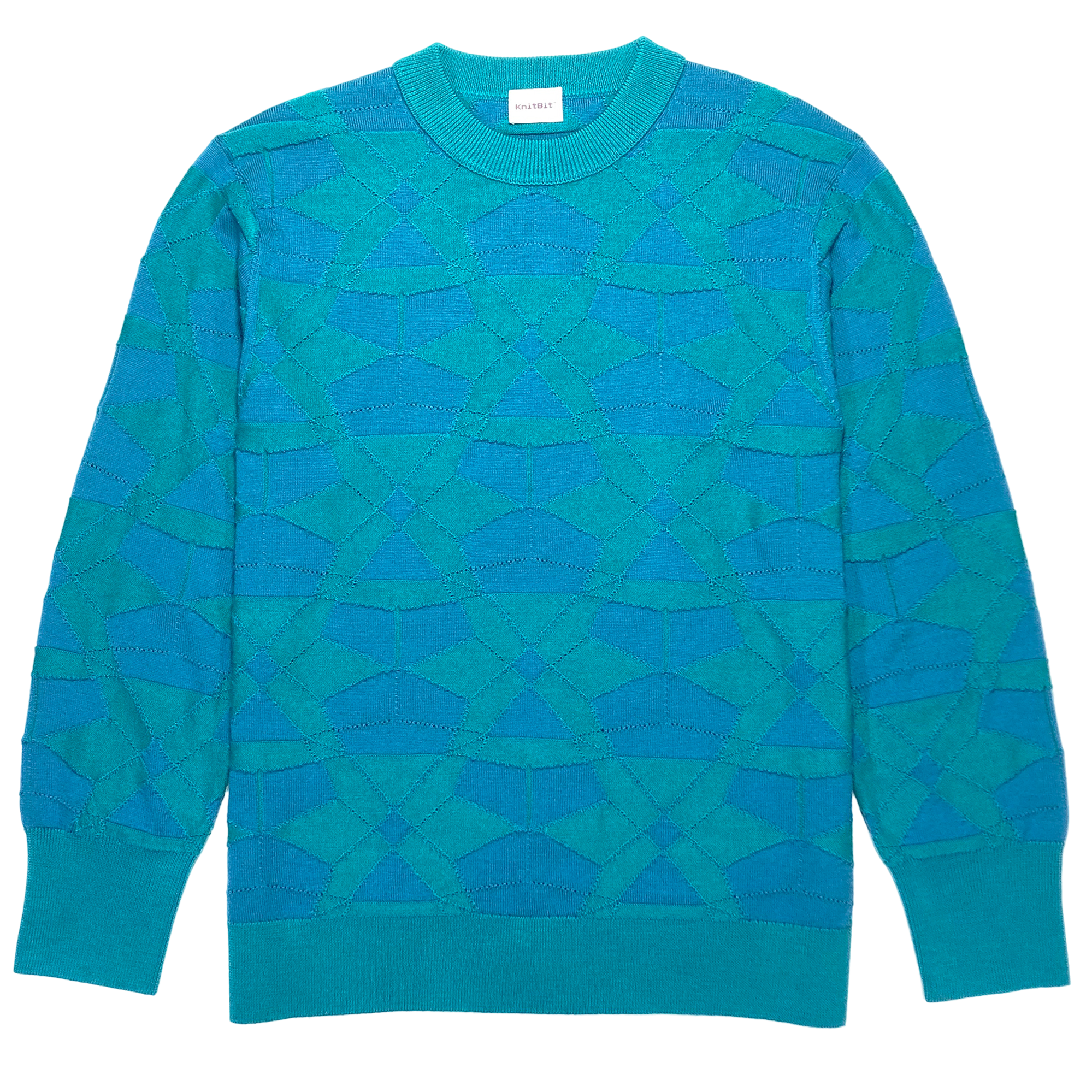 DELTA MERINO CREW NECK PULLOVER in TEAL JADE