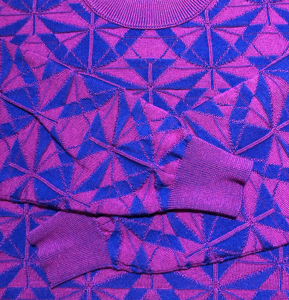 MANLY MERINO CREW NECK PULLOVER in ORCHID MARINE